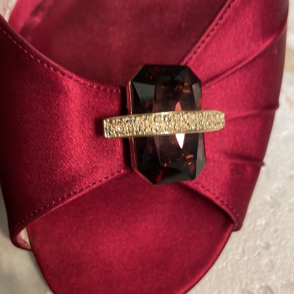 Stuart Weitzman ruby red satin heels - Picture 6 of 6